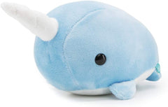 Blue Narwhal Stuffed Animal Plushie - Soft Kawaii Plush Toy - Cute Plushies for All Ages - Narwhali