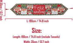 Christmas Table Runner - 13 X 72 Inch - Rustic Christmas Joy Table Runner for Xmas Holiday Family Gathering Dinner Table Decorations, Indoor or Outdoor Parties