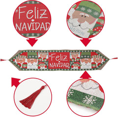 Christmas Table Runner - 13 X 72 Inch - Rustic Christmas Joy Table Runner for Xmas Holiday Family Gathering Dinner Table Decorations, Indoor or Outdoor Parties