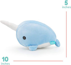 Blue Narwhal Stuffed Animal Plushie - Soft Kawaii Plush Toy - Cute Plushies for All Ages - Narwhali